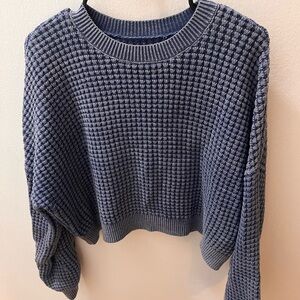 Hollister Indigo Waffle Knit Sweater